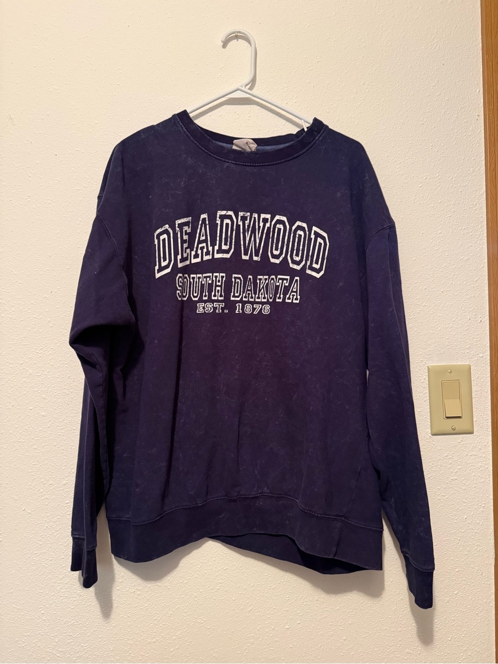Deadwood South Dakota Navy Crewneck Sweatshirt